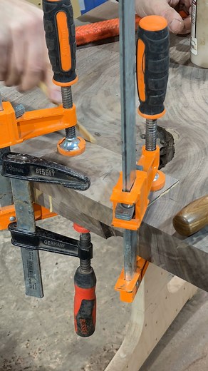 1.2M views · 3.5K reactions | Patchwork inlay replaces unsightly voids in a large dining table, made of Oregon black walnut. #woodworking #reels #woodshop #inlay #diningtable #slabtable #furnituremaker #maker #woodworker | Boundary Fog Furniture | Facebook