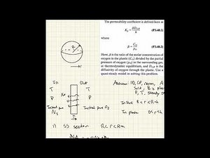 ChE 378 Derivation of Permeability coefficient of Oxygen in Plastic