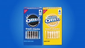 OREO Fresh Stacks Chocolate Sandwich Cookies, Travel Snacks, 8.05 oz (4 Multi Snack Packs)