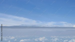 4k video of High view of the sky with clouds divided into atmosphere and beautiful