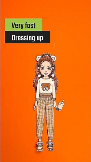Fast Paper Doll Dress-Up 🐻 | Cute Outfit with Bear & Drink!