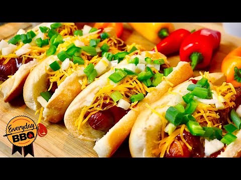Memphis Style Smoked BBQ Hot Dogs - How to Grill on a Smoker - Everyday BBQ