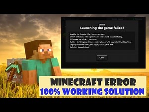 Minecraft launching the game failed - unable to locate the java runtime (2023)