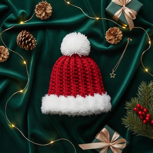 Santa Hat Knitting Pattern | DIY Christmas Beanie, Newborn-toddler (PDF Pattern) - Etsy UK