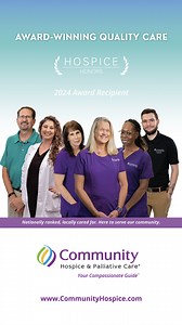 31 reactions · 3 comments | Patient care is at the center of the care we provide at Community Hospice & Palliative Care! That's why our staff is proud of earning the Hospice Honors award again! We’re thankful to the patients and families who trust our care and our amazing staff, who provide the highest quality hospice care! #WeAreCommunity #ThePeopleWhoCare #HospiceHonors #HospiceCare #PalliativeCare | Community Hospice & Palliative Care | Facebook