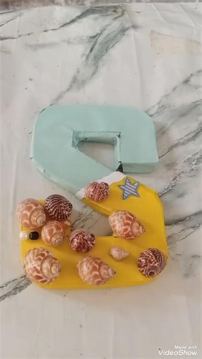 S for letter seashell decoration crafts ideas #seashellcraft #shellcraft #crafts #viral #video #diy