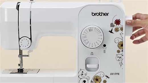 Brother JX17FE Nähmaschine für Anfänger mit 17 Nähprogrammen, Freiarm, Elektrische Nähmaschinen, Geeignet für Jeans, Für Kleidung-Reparaturen im Haushalt, Automatischer Einfädler