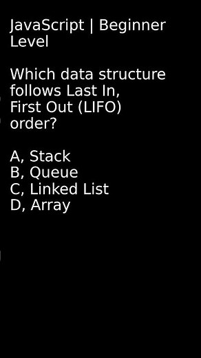 Data Structures LIFO Order Explained #Programming #Coding #Algorithm