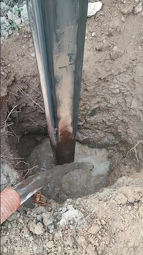 Bore drilling for pile foundation. Bentonite slurry to avoid soil collapse.#shorts #construction.