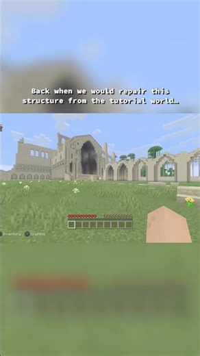 Back when we would repair this structure from the tutorial world… #minecraft