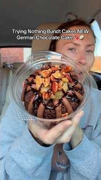Trying Nothing Bundt Cakes NEW German Chocolate 🍫🥥 #cake #fastfood #newfood #dessert #foodreview
