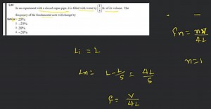 Q. 44In an experiment with a closed organ pipe, it is filled w... | Filo