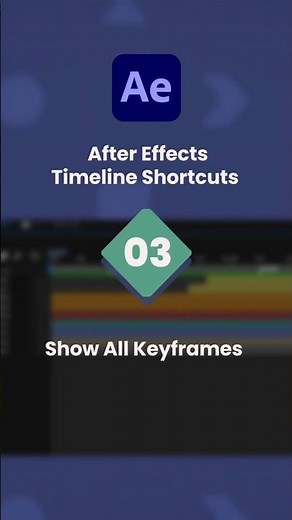 After Effects Timeline Shortcuts 03 - Show All Keyframes | #aftereffects #aftereffectstutorial