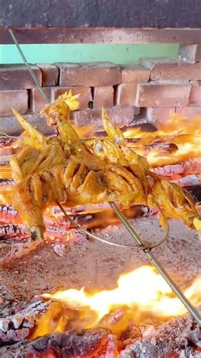 Fire-Roasted Whole Chicken Over Open Flame | Juicy, Smoky & Crispy Perfection