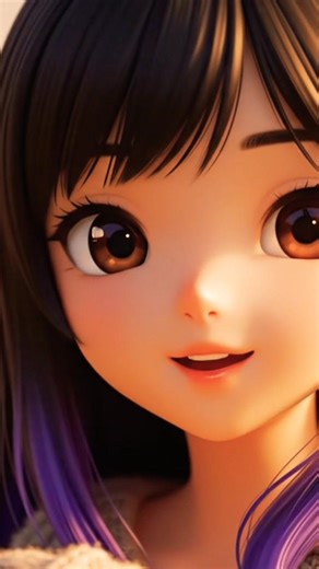 Anime-style cute girl with big expressive eyes #shorts #cutegirl