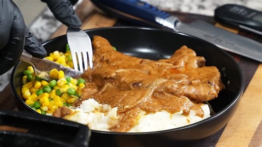 Smothered pork chops with Smokin' and Grillin' with AB