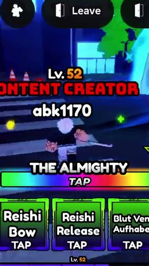 The Almighty showcase in Anime Apocalypse #roblox #animeapocalypse #shorts
