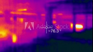 Left Right Pan Cars In Parking Lot Security Sweep Infrared Camera