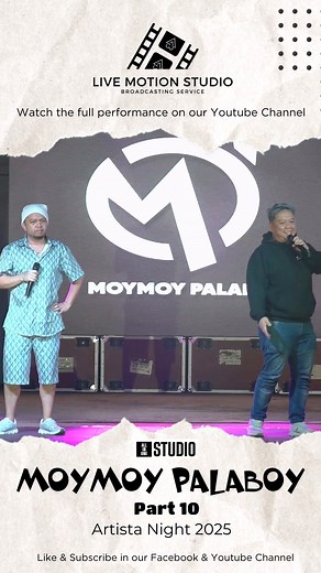 246K views · 3.9K reactions | The energy was contagious, the laughter unstoppable, and the music unforgettable—Moymoy Palaboy & the Band stole the show! Make your next event just as memorable with Live Motion Studio streaming every moment and All in One Studio planning every detail. #LiveMotionStudio #AllInOneStudio #ArtistaNight2025 | Live Motion Studio | Facebook
