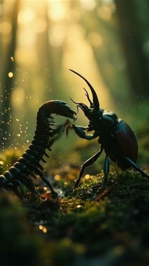 EPIC Insect Battle Beetle vs Centipede!