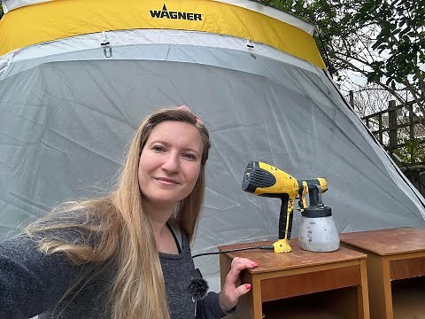 How to use a spray gun - Wagner W100 & spray tent #furniture #diy #upcycling