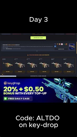 day 3. Code: ALTDO on key-drop #cs2 #keydrop