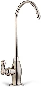 iSpring GK1-BN Heavy Duty Reverse Osmosis Faucet, High Spout Kitchen Bar Sink Drinking Water Faucet, Contemporary Style RO Faucet, Brushed Nickel