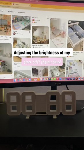 Adjusting the brightness of a clock has never been so easier! ✨ With just one touch, I was able to create the perfect lightning for my workspace and say goodbye to eye strain 🤩 #ledclock #desksetup #productivity #brightideas #fyp