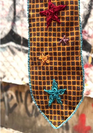 Unique Vintage Neck Tie: Handcrafted and Upcycled