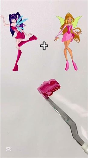 Winx color mixing #colormixing #shorts #winxclub