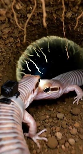 Strauch’s Worm Lizard POV: Micro Camera Explores Anatolian Underground Soil Tunnels