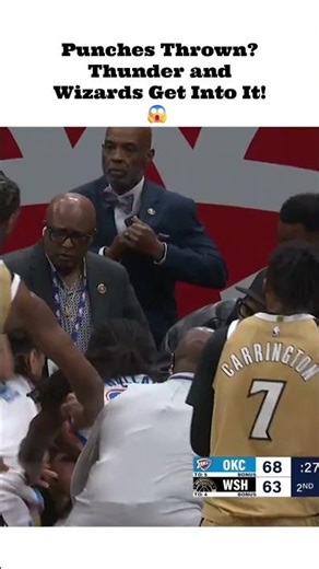 MASSIVE BRAWL! 4 Ejections in Thunder vs Wizards Game! 🤬