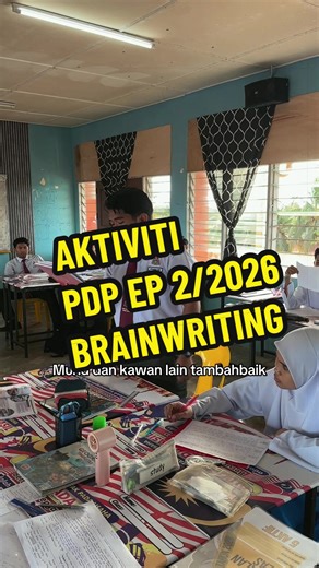 AKTIVITI PDP EP 2/2026 BrainWriting Activity adaptasi altiviti DUTA GURU KPM Aktiviti teratur, tidak bising, sangat sesuai untuk melatih murid mengali idea bernas Cikgu cikgu BM, BI dan yang perlukan penerangan boleh cuba aktiviti ni 👍