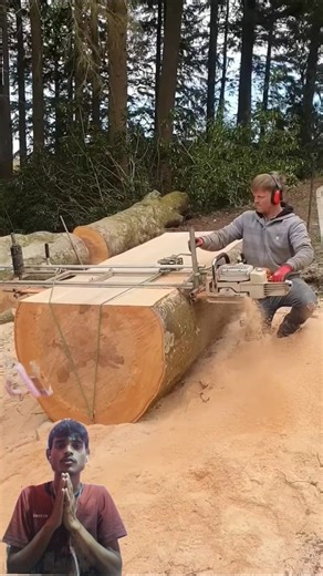 🔥 Beast Mode: MS880 Alaskan Mill Cutting Huge Log!