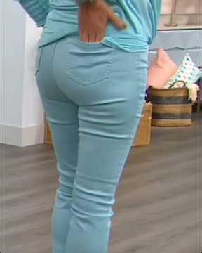 HSN model Georgina modeling jeans