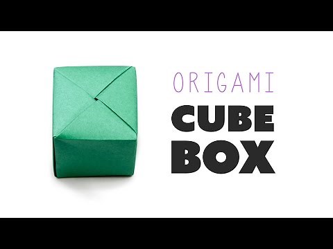 Closed Origami Cube Box Instructions - DIY - Paper Kawaii
