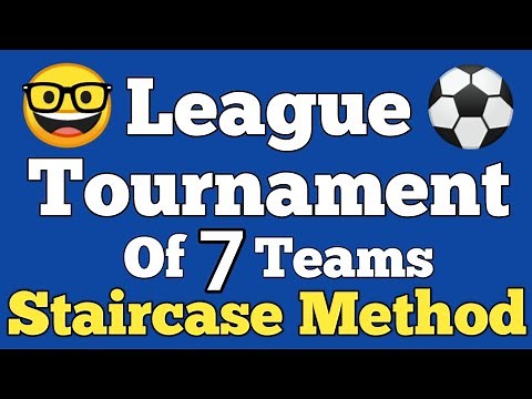 Draw a fixture of League tournament of 7 teams using Staircase method | class 12 | 7 teams | pps