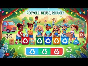 Recycle, Reuse, Reduce! 🌍 | Fun Recycling Song for Kids | Learn to Help the Planet!