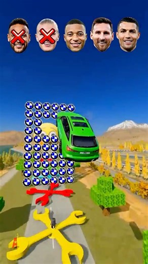 🚘Best Footballer Ronaldo's Goal 😎🥅 Penalty Challange #beamngdrive #simulator #shorts