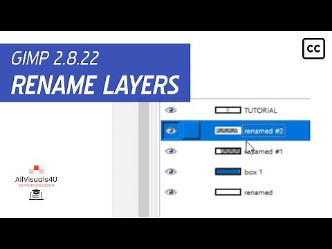 GIMP Tutorial - General #16 - How to rename layers