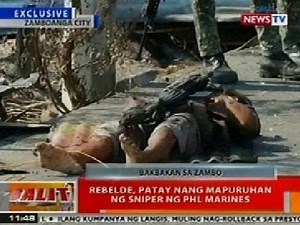 BT: Exclusive: Rebelde, patay nang mapuruhan ng sniper ng PHL Marines