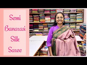 SEMI BANARASI SILK SAREE ││PSR BROTHERS ││WhatsApp 9384851299