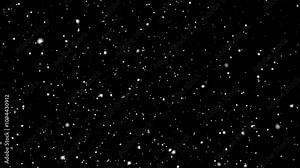 Heavy snowfall with alpha channel transparent overlay snow effect [4K]