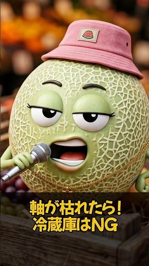 【メロンの常識】冷蔵庫に直行させるな！軸が枯れるまで待つべき「究極の食べ頃」 🍈 #メロン #旬の果物 #保存方法 #Shorts