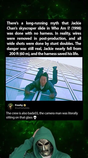 Who Am I? (1998) tall building stunt was not as dangerous as people say