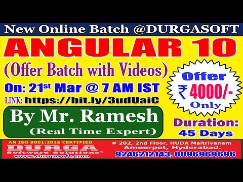 ANGULAR 10 Online Training @ DURGASOFT
