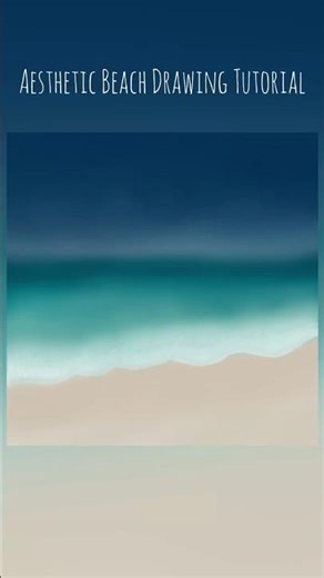 Aesthetic Beach Drawing Tutorial #procreate #beach #art #digitalart #viral #trending #yt #ytshorts