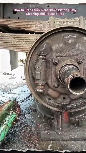 How to Fix a Stuck Rear Brake Piston | Easy Cleaning and Release Tips #shorts #automobile #mechanic