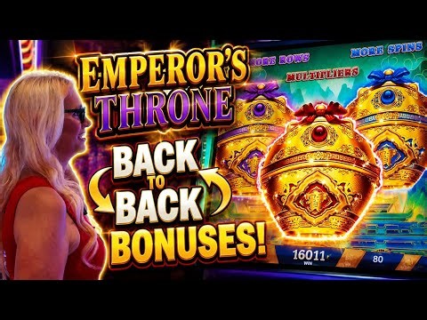 BACK-TO-BACK Bonuses! | Emperor's Throne Slot Machine