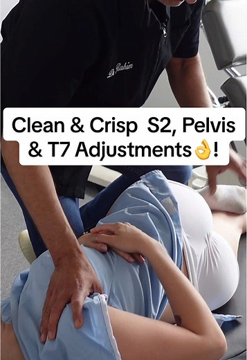 Clean & Crisp S2, Pelvis & T7 Adjustments👌! #drrahim #gonstead #chiropractor #chiropractic #adjustment